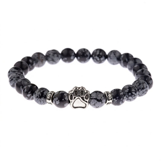Armband – Schneeobsidian